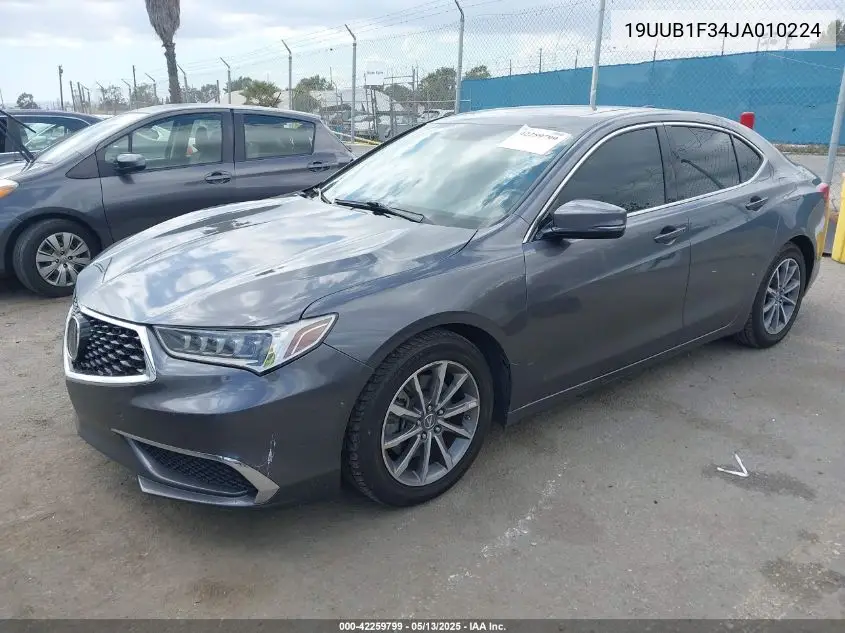 2018 Acura Tlx VIN: 19UUB1F34JA010224 Lot: 42259799