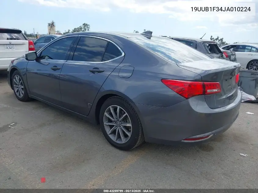 2018 Acura Tlx VIN: 19UUB1F34JA010224 Lot: 42259799