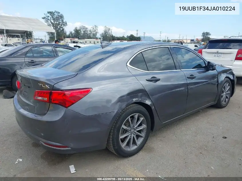2018 Acura Tlx VIN: 19UUB1F34JA010224 Lot: 42259799