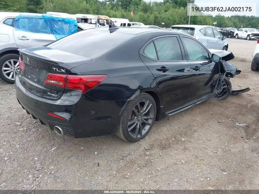2018 Acura Tlx Tech A-Spec Pkgs VIN: 19UUB3F62JA002175 Lot: 42552409