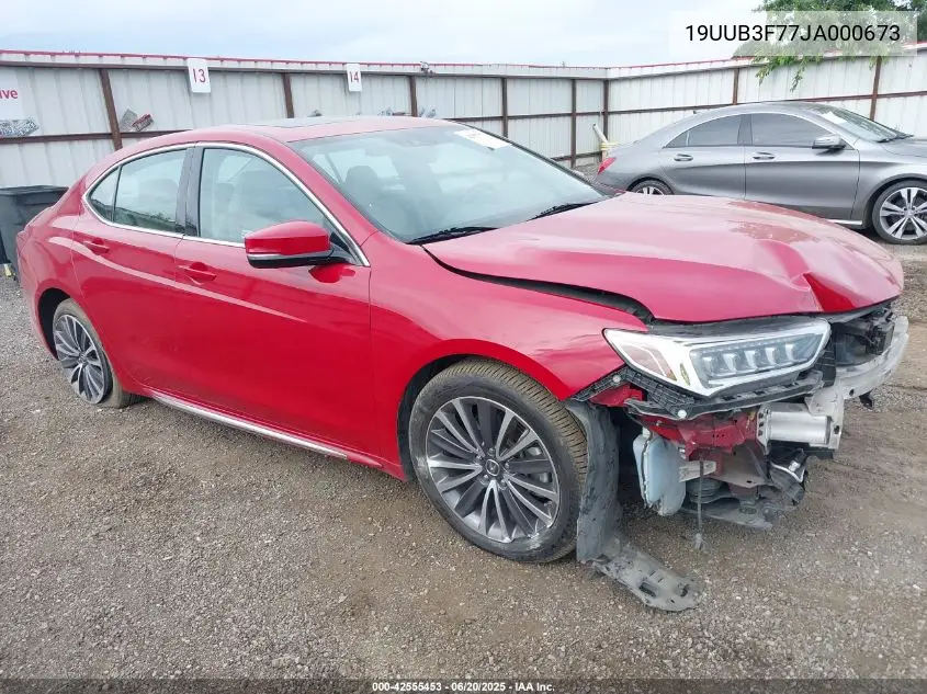 2018 Acura Tlx Advance Pkg VIN: 19UUB3F77JA000673 Lot: 42555453