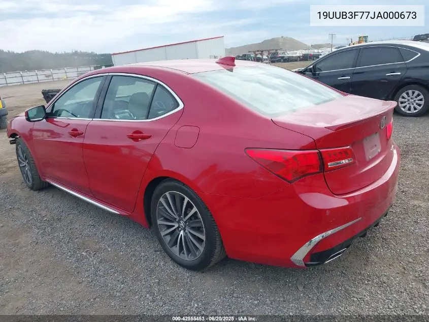 2018 Acura Tlx Advance Pkg VIN: 19UUB3F77JA000673 Lot: 42555453
