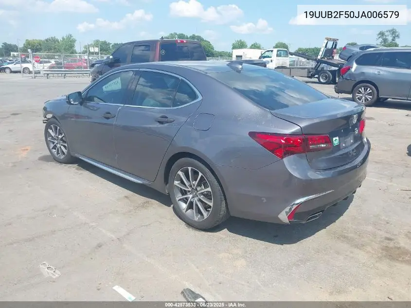 2018 Acura Tlx Tech Pkg VIN: 19UUB2F50JA006579 Lot: 42573533
