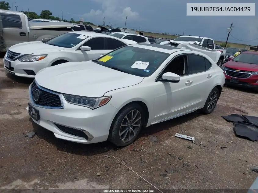 2018 Acura Tlx Tech Pkg VIN: 19UUB2F54JA004429 Lot: 42713586