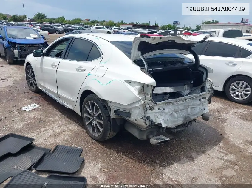 2018 Acura Tlx Tech Pkg VIN: 19UUB2F54JA004429 Lot: 42713586