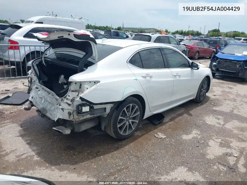 2018 Acura Tlx Tech Pkg VIN: 19UUB2F54JA004429 Lot: 42713586