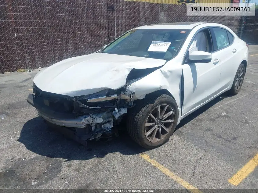 2018 Acura Tlx Tech Pkg VIN: 19UUB1F57JA009361 Lot: 42726217