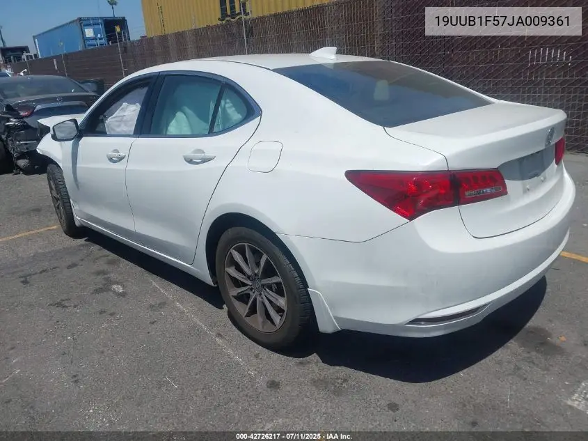 2018 Acura Tlx Tech Pkg VIN: 19UUB1F57JA009361 Lot: 42726217
