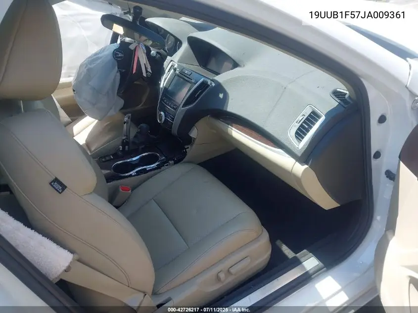 2018 Acura Tlx Tech Pkg VIN: 19UUB1F57JA009361 Lot: 42726217