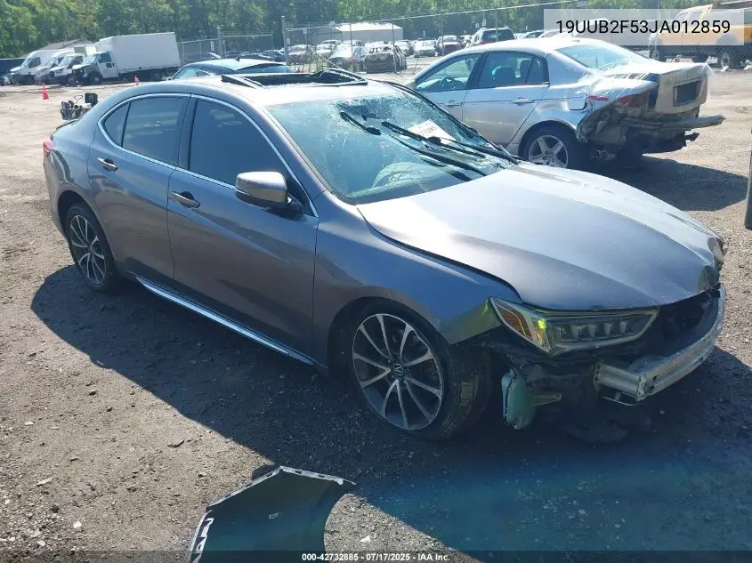 2018 Acura Tlx Tech Pkg VIN: 19UUB2F53JA012859 Lot: 42732885