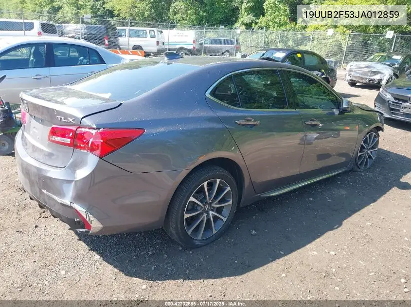 2018 Acura Tlx Tech Pkg VIN: 19UUB2F53JA012859 Lot: 42732885