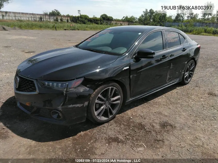 2019 Acura Tlx VIN: 19UUB1F63KA800397 Lot: 12053159