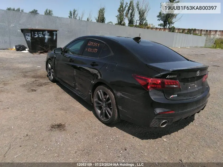 2019 Acura Tlx VIN: 19UUB1F63KA800397 Lot: 12053159