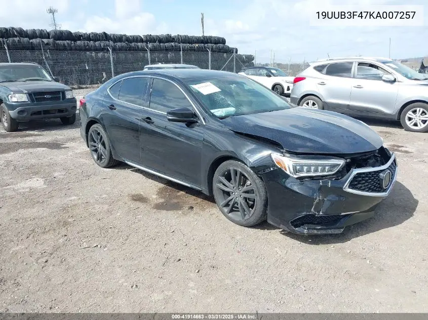 2019 Acura Tlx Tech Pkg VIN: 19UUB3F47KA007257 Lot: 41914663