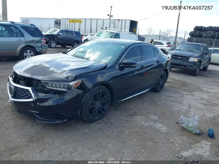 2019 Acura Tlx Tech Pkg VIN: 19UUB3F47KA007257 Lot: 41914663