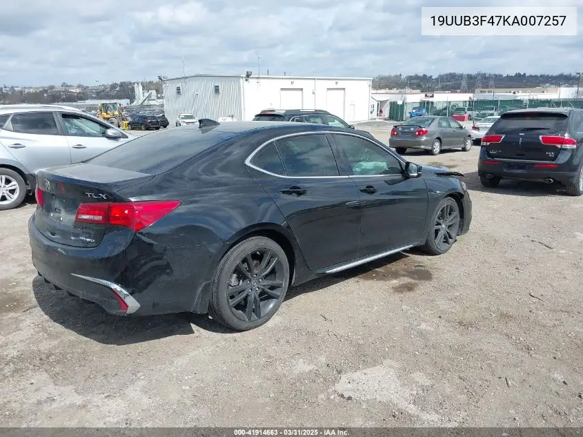 2019 Acura Tlx Tech Pkg VIN: 19UUB3F47KA007257 Lot: 41914663