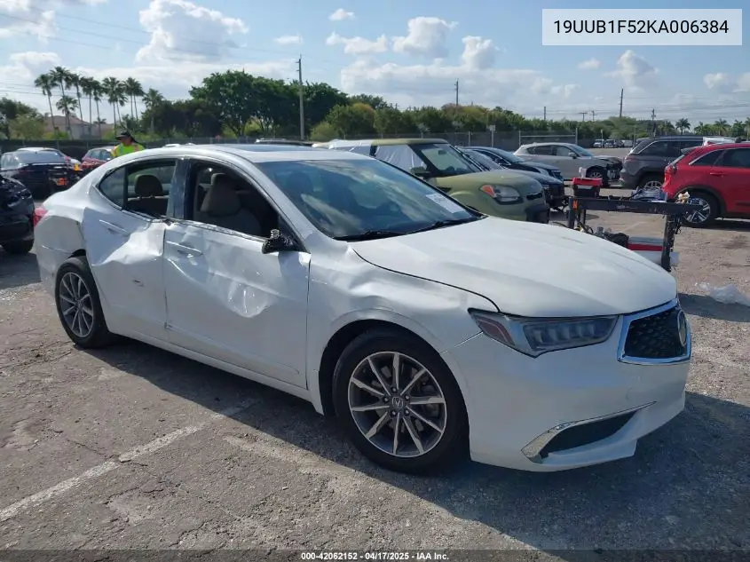 2019 Acura Tlx Tech Pkg VIN: 19UUB1F52KA006384 Lot: 42062152