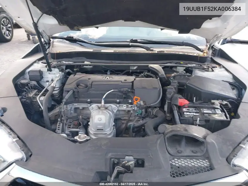 2019 Acura Tlx Tech Pkg VIN: 19UUB1F52KA006384 Lot: 42062152