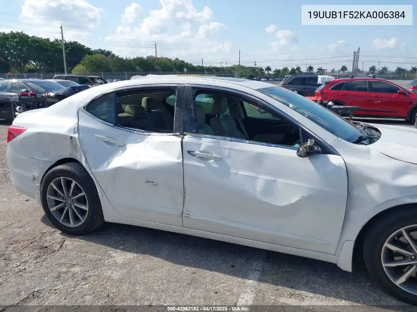 2019 Acura Tlx Tech Pkg VIN: 19UUB1F52KA006384 Lot: 42062152