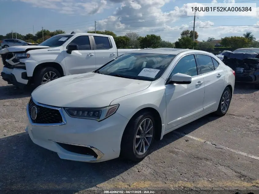 2019 Acura Tlx Tech Pkg VIN: 19UUB1F52KA006384 Lot: 42062152