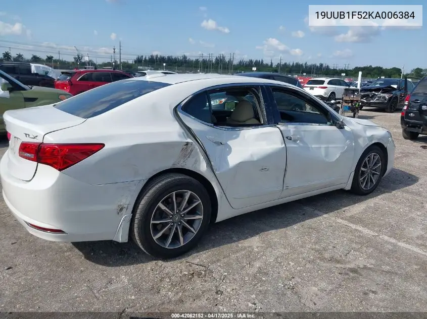 2019 Acura Tlx Tech Pkg VIN: 19UUB1F52KA006384 Lot: 42062152