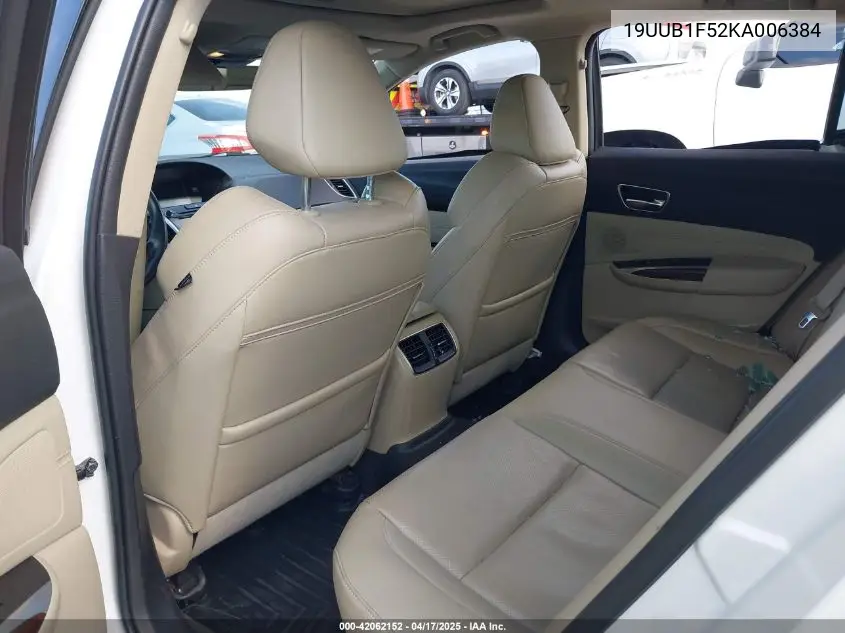 2019 Acura Tlx Tech Pkg VIN: 19UUB1F52KA006384 Lot: 42062152