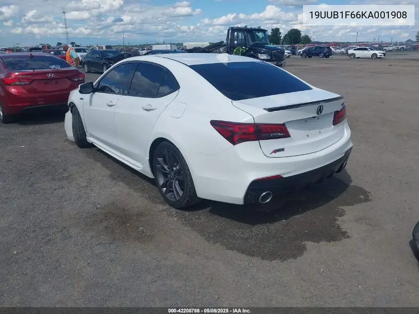 2019 Acura Tlx Tech A-Spec Pkgs VIN: 19UUB1F66KA001908 Lot: 42208786