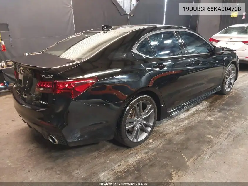 2019 Acura Tlx Tech A-Spec Pkgs VIN: 19UUB3F68KA004708 Lot: 42223115