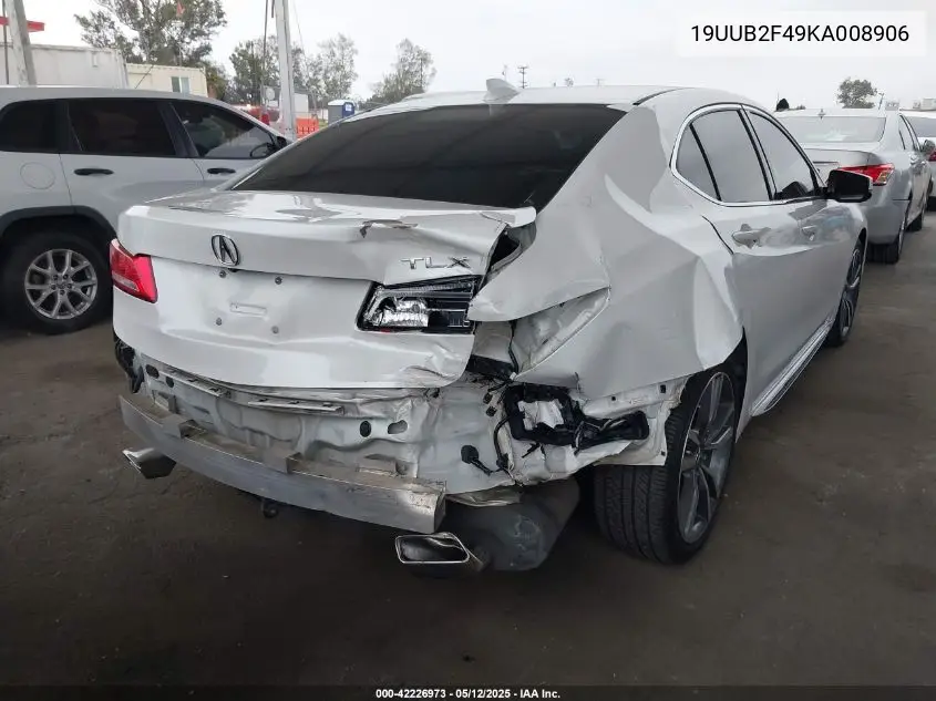 2019 Acura Tlx Tech Pkg VIN: 19UUB2F49KA008906 Lot: 42226973