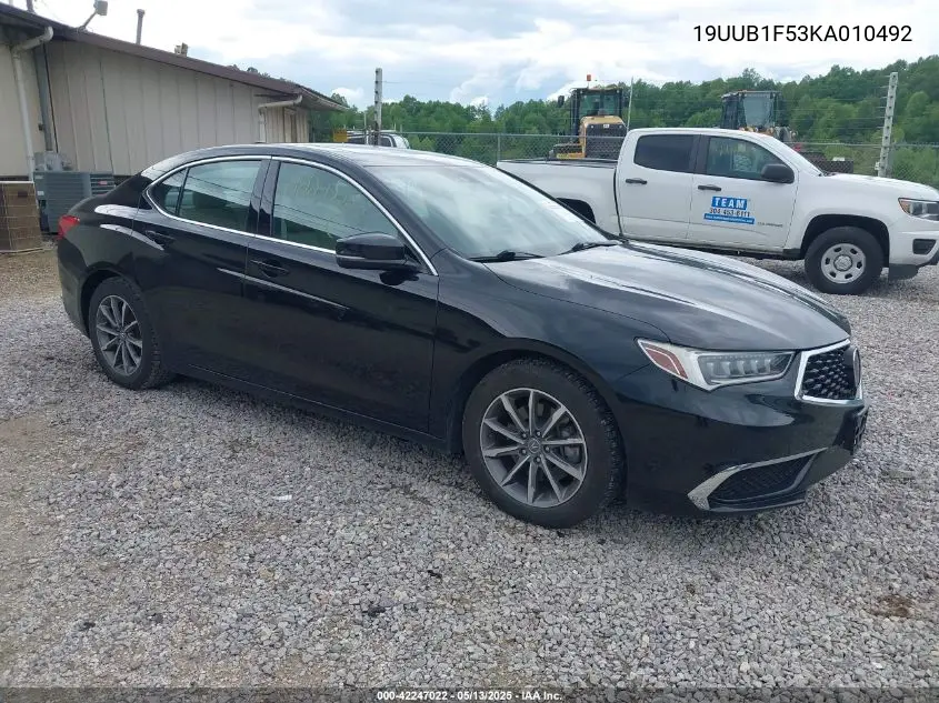 2019 Acura Tlx Tech Pkg VIN: 19UUB1F53KA010492 Lot: 42247022