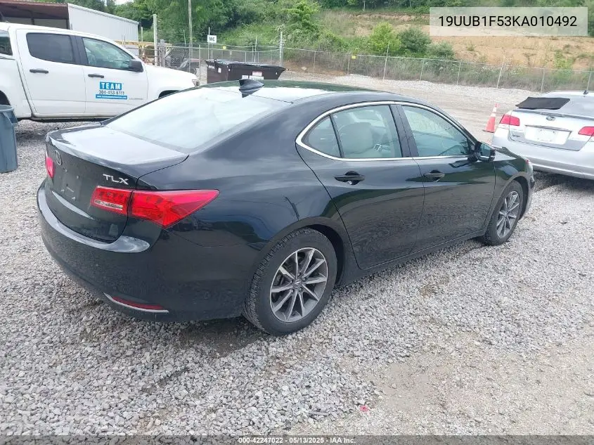 2019 Acura Tlx Tech Pkg VIN: 19UUB1F53KA010492 Lot: 42247022