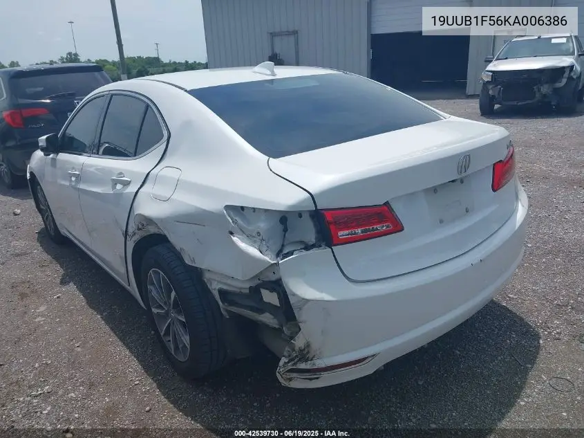 2019 Acura Tlx Tech Pkg VIN: 19UUB1F56KA006386 Lot: 42539730