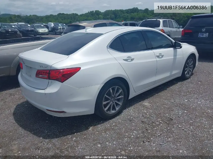 2019 Acura Tlx Tech Pkg VIN: 19UUB1F56KA006386 Lot: 42539730