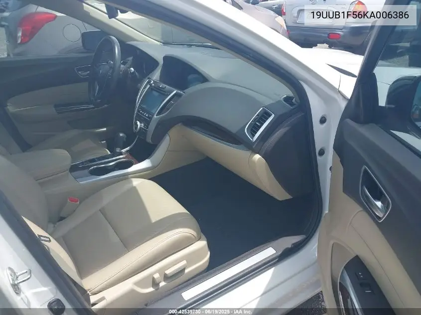 2019 Acura Tlx Tech Pkg VIN: 19UUB1F56KA006386 Lot: 42539730