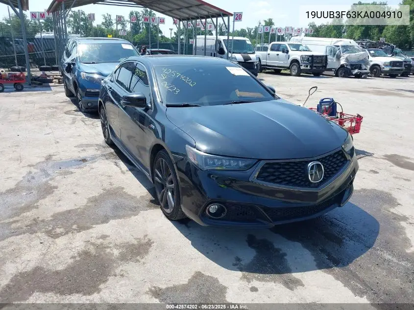 2019 Acura Tlx Tech A-Spec Pkgs VIN: 19UUB3F63KA004910 Lot: 42574202