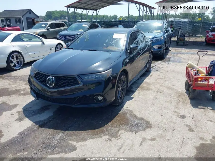 2019 Acura Tlx Tech A-Spec Pkgs VIN: 19UUB3F63KA004910 Lot: 42574202
