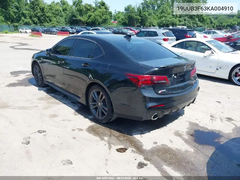 2019 Acura Tlx Tech A-Spec Pkgs VIN: 19UUB3F63KA004910 Lot: 42574202