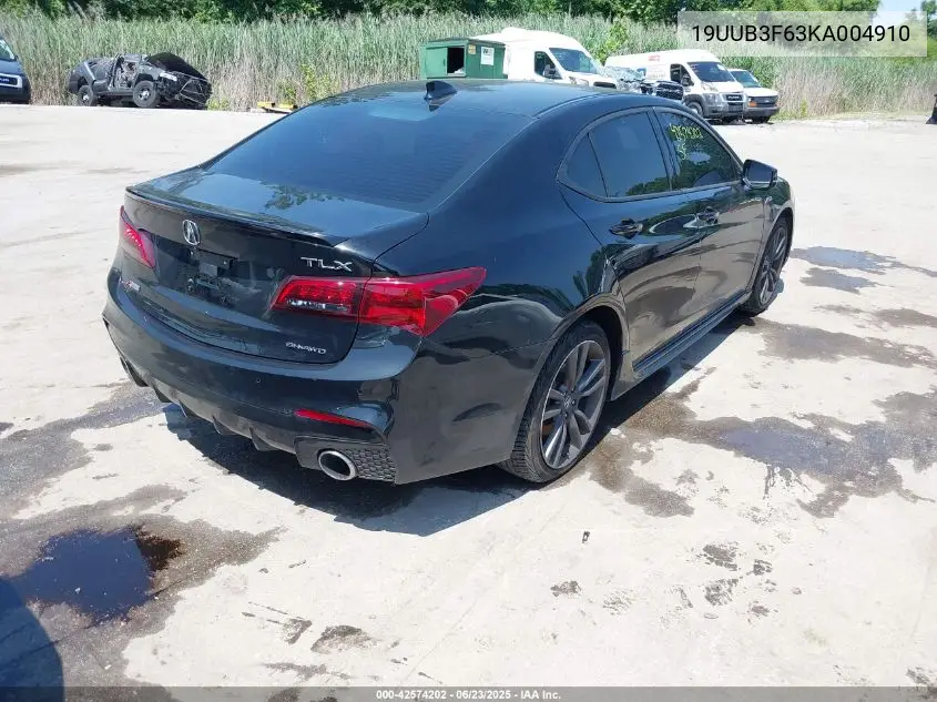 2019 Acura Tlx Tech A-Spec Pkgs VIN: 19UUB3F63KA004910 Lot: 42574202