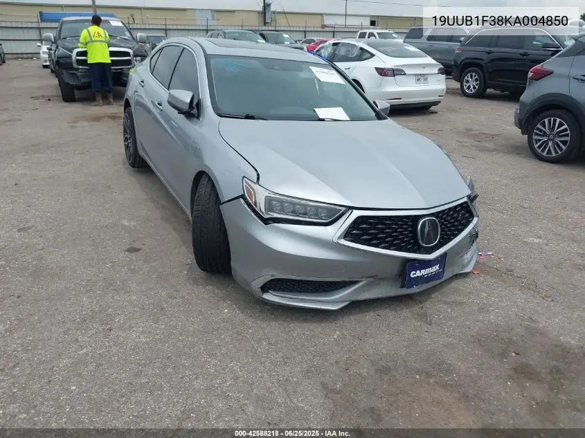 2019 Acura Tlx Standard VIN: 19UUB1F38KA004850 Lot: 42588218