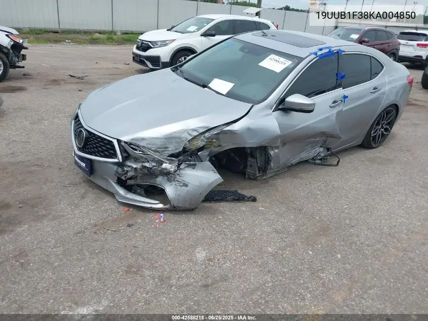 2019 Acura Tlx Standard VIN: 19UUB1F38KA004850 Lot: 42588218