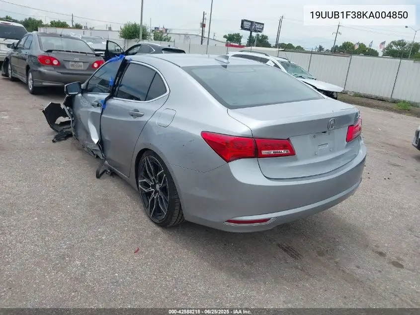 2019 Acura Tlx Standard VIN: 19UUB1F38KA004850 Lot: 42588218