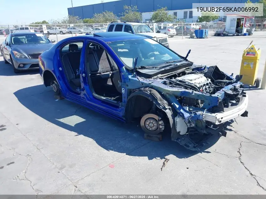2019 Acura Tlx Tech A-Spec Pkgs VIN: 19UUB2F65KA006992 Lot: 42614371