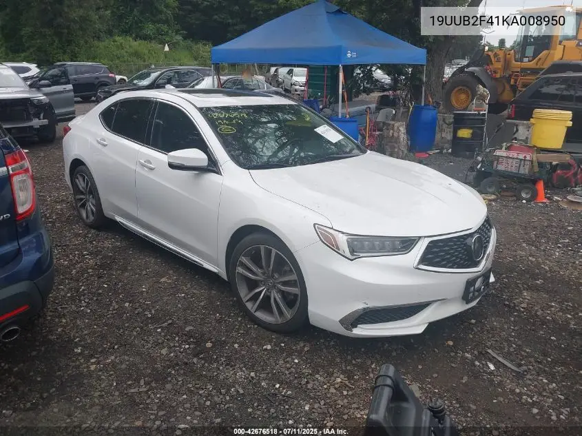 2019 Acura Tlx Tech Pkg VIN: 19UUB2F41KA008950 Lot: 42676518
