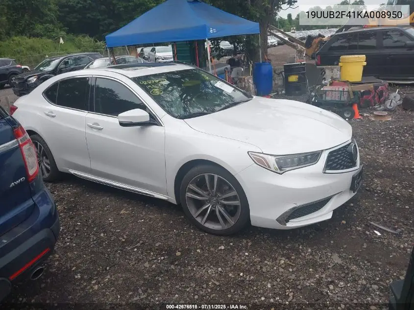2019 Acura Tlx Tech Pkg VIN: 19UUB2F41KA008950 Lot: 42676518