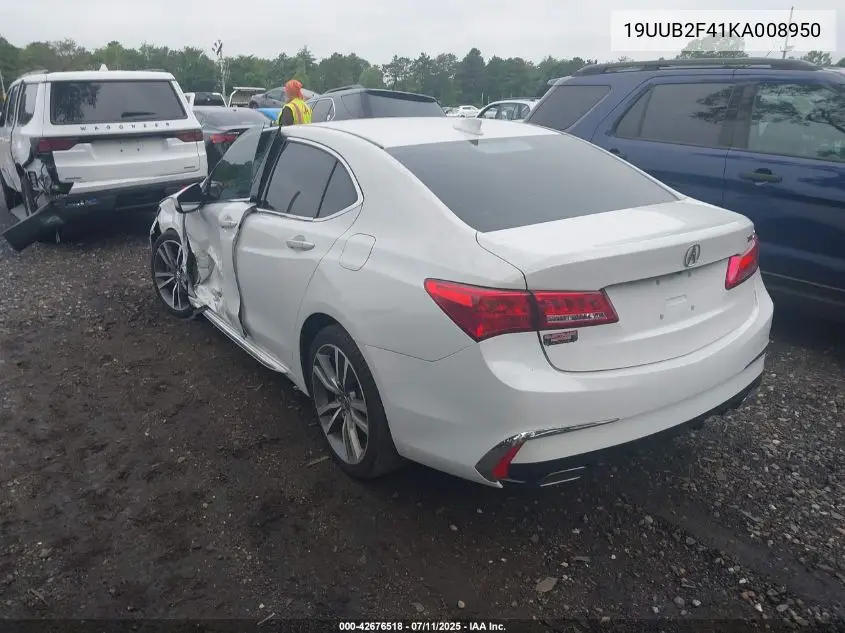 2019 Acura Tlx Tech Pkg VIN: 19UUB2F41KA008950 Lot: 42676518