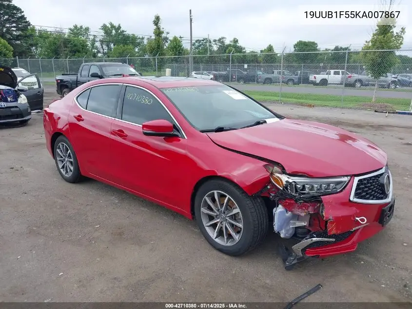 2019 Acura Tlx Tech Pkg VIN: 19UUB1F55KA007867 Lot: 42710380