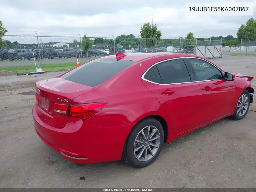2019 Acura Tlx Tech Pkg VIN: 19UUB1F55KA007867 Lot: 42710380