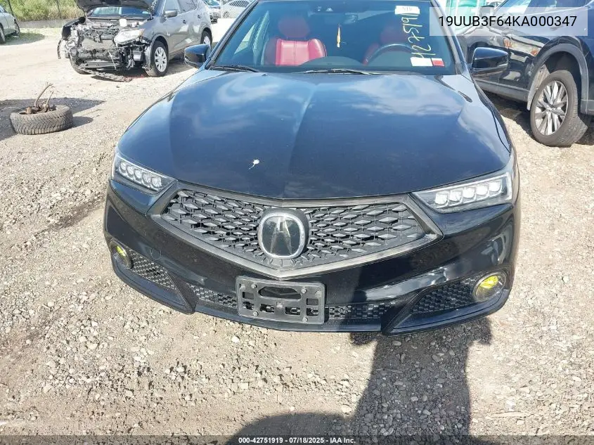 2019 Acura Tlx Tech A-Spec Pkgs VIN: 19UUB3F64KA000347 Lot: 42751919