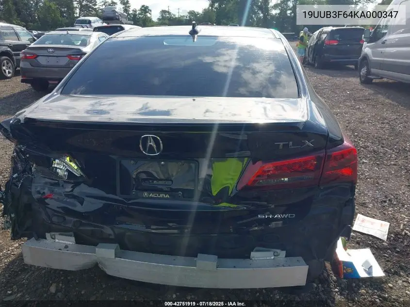 2019 Acura Tlx Tech A-Spec Pkgs VIN: 19UUB3F64KA000347 Lot: 42751919