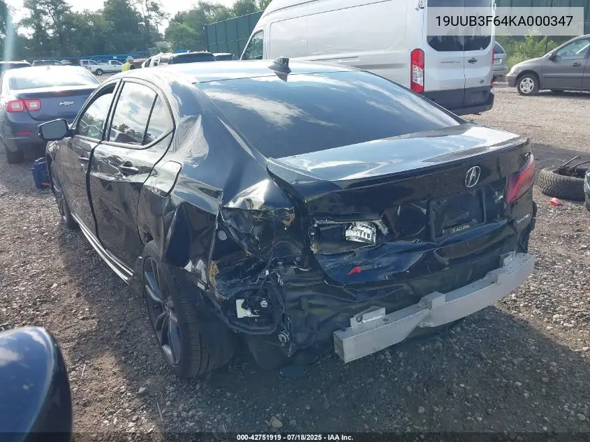 2019 Acura Tlx Tech A-Spec Pkgs VIN: 19UUB3F64KA000347 Lot: 42751919